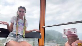 Public Exposure On Ferris Wheel - Strange Girl Helps Me In Her Mouth
