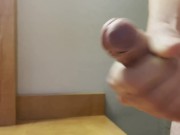 Jerk Off Teaser from 2 perspectives with nice precum and uncut cock