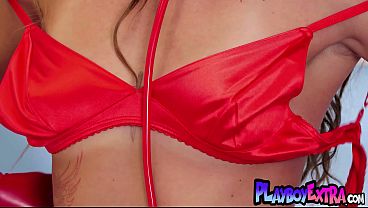 All-natural teen nurse Kelsey Joan strips out of her uniform