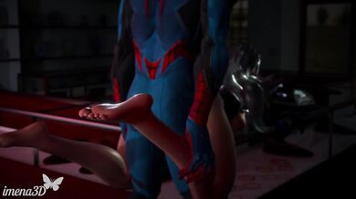 Black Cat Caught and FUCKED by Spidey