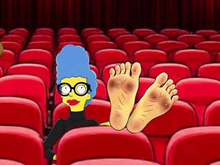 Housewife Mrs. Sinpsom Teases With Ribald Feet. JOI. Tarantino parody.. Toon Foot Fetish