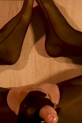 Thick Cum on My Black Silk Tights