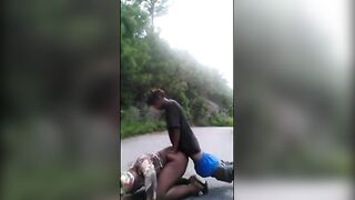 Young Thug Breeds Big Booty Tranny in Public & Gets a Hairy Cumshot
