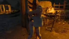 Skyrim B and L mod - Going out and fucking a hot goth Vampire and having an orgy