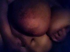 Big boobed Memphis masturbates in a bodystocking
