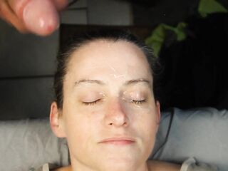 Giant cum blast in my screwing face