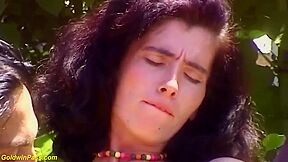 Milf Rubs That Hairy Cunt While Being Ass-fucked In The Open Air