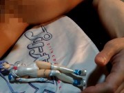 ジブリール美少女フィギュアにぶっかけ顔射【キモオタクの全裸オナニー】