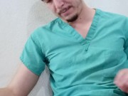 Handsome nurse needs your help to relax