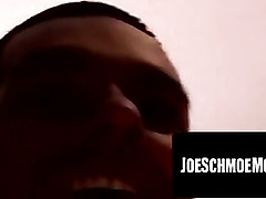 Straight guys jerk off to porn for simultaneous cum blasts