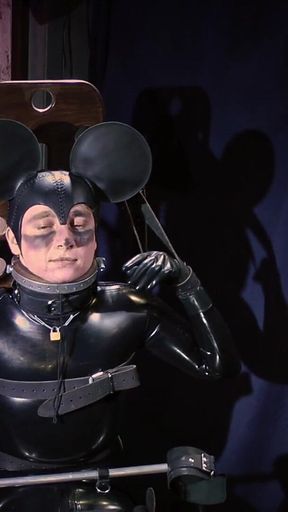 Rikki as Mickey Mouse Latex Suit, Foot Tickling Machine & Unique Tools Experiment
