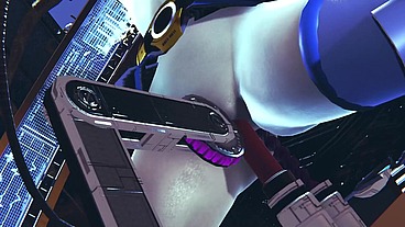 Robot Girl on a Sex Machine - 3D Hentai