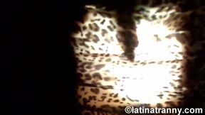 Nikki Montero, dresses and dildo up her ass and pissing the bathroom