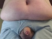 Dribbling Pre-Cum, Gushing Jizz From My Cock