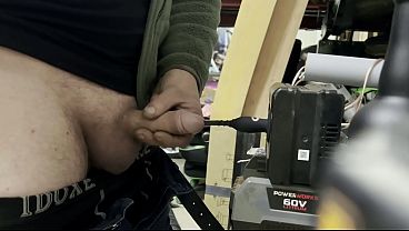 Extreme 30cm silicone Vibrating Urethral sound masturbation in garage