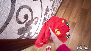 Christmas alone with StepMom part 3. I Unexpected Suck Step Son Cock. (taboo, blowjob, deepthroat)