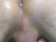 Cucumber failed anal creampie