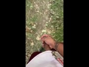 Jacking off outside (almost got caught)