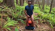 Uncut Masturbating in the Trees