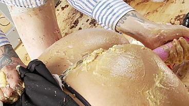 Lesbians Mai Bailey And Eva May Fucking With Food