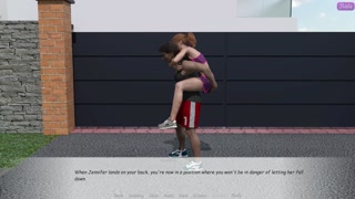 My Stepbrother's Wife #8 I saw Jennifer's pussy while massaging her thigh