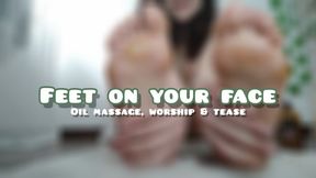 Feet on your face - Toes Wiggling and Oiling