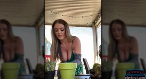 Huge boobs MILF Sophie Dee pool fun at home during the quarantine