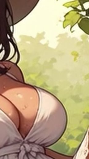 Waifu Garden Lady POV - Panties Aside Penetration &amp; Bench Close-Up Fucking (Preview)   Clip 1