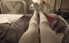 I Have My Green 50 Denier Tights on Under My Faux Skin Brown Tights on Under My White Tights.