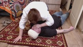 Artificial respiration with heart sounds