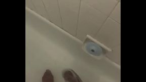 Dick bigger than average flaccid in shower