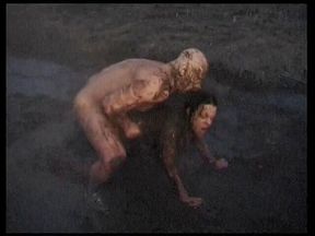 Chubby girl gets fucked outdoors in the mud