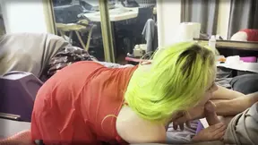 Next Door Dolly and Stunt Cock - Thrusting Vibrator Swallow Blowjob