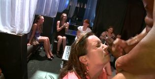 Night club is crowded with amateur babes willing to suck hard