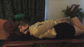 0034 - Professor hogtied and gagged at the office!