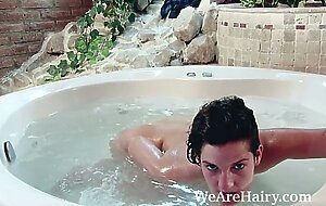 Tatiana enjoys the bath followed by masturbating