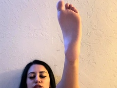 Lovely Amateur teen brunette masturbating outdoor
