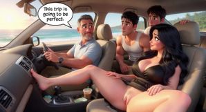 Stepmother's Secret Weekend Passion at the Beach Chalet (ai Generated)