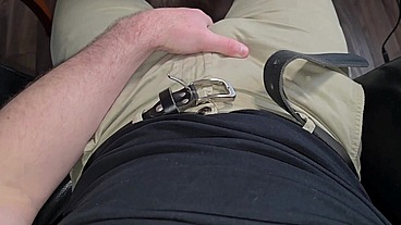 PhantomGentX Calvin Klein Unzip Tease! Muscular Daddy Rubs Bulge & Cums Big Cock