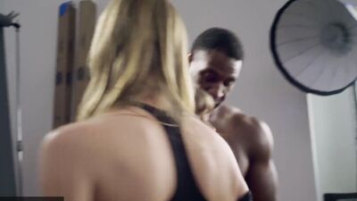 Two gorgeous white models share a BBC after a photoshoot