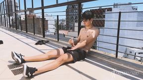 Rooftop Latino Twink Wank