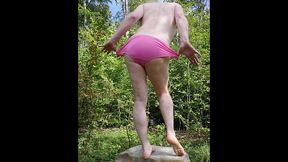outdoors panties strip photoset