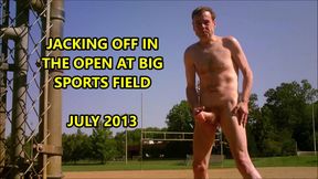 Naked JO On Ball Field In Big Open Park July 2013