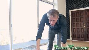Teen Alice March takes huge cumshot after intense blowjob