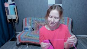 Working with a cardigan