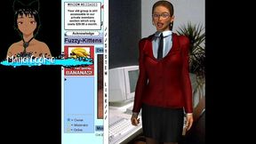 up the wazoo - found this game where you mess a office lady and it is something with very old style type internet