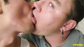 ”Leo Blue & Johnny Mercy Suck Each Others Tongue Hard”