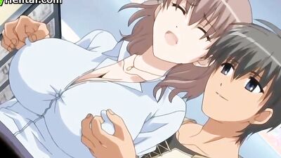 Watch this anime babe with massive tits beg for a hard fuck with her horny bud