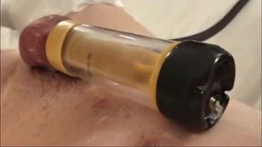 Twink skinny Femboy Gushing Cum on Automatic Milking Machine Hands Free
