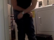 Worker Sagging Jeans and Dick Slip